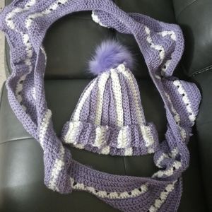 Infinity scarf and hat
